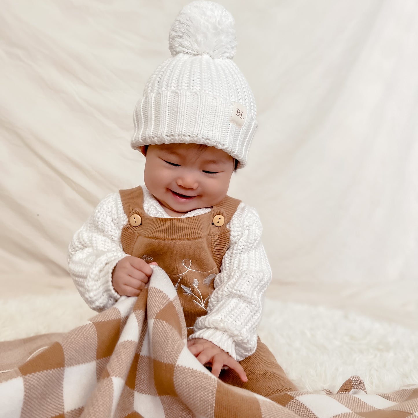 Wildflower Knit Overalls - Golden Syrup