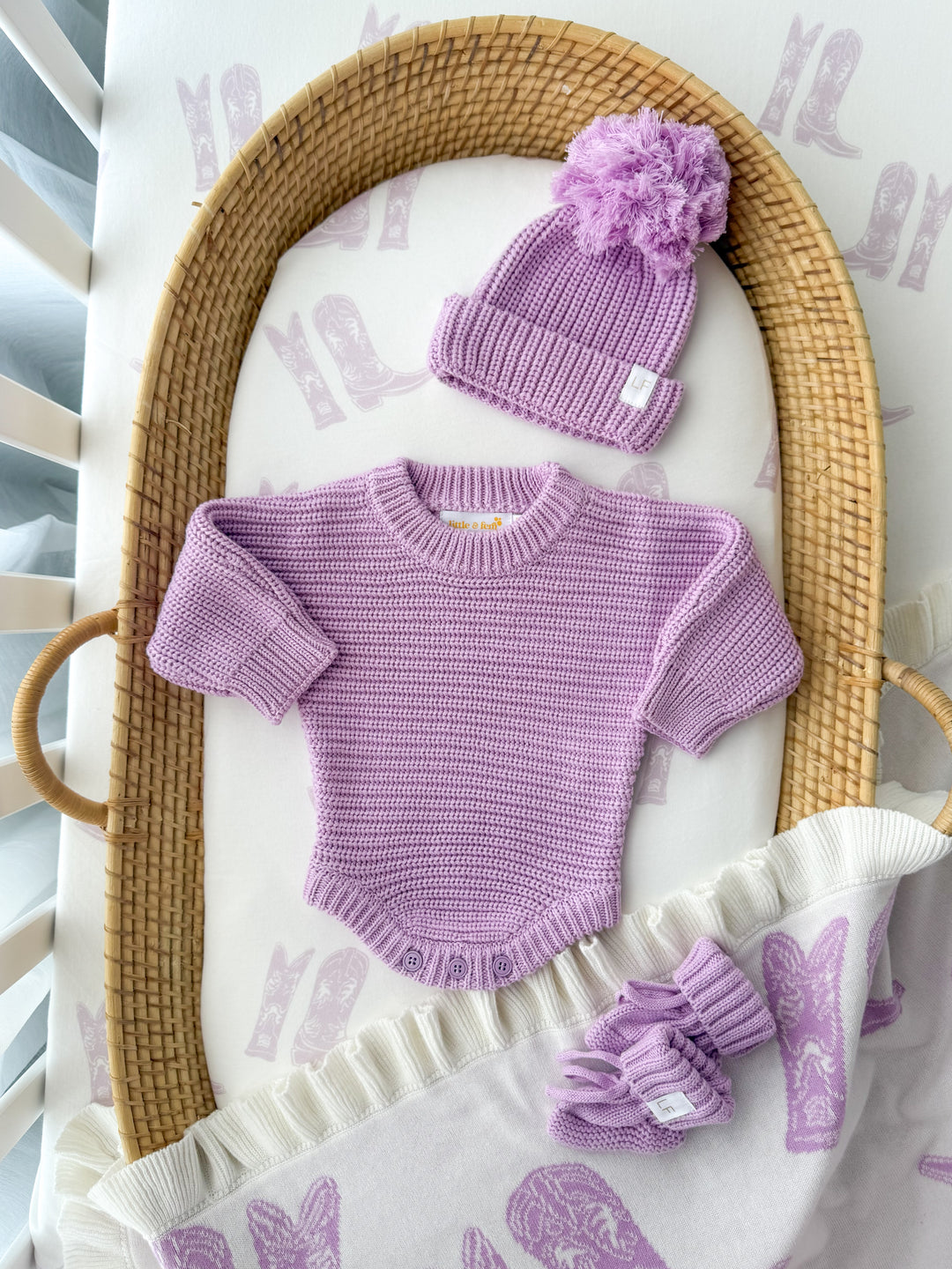 Chunky Knit Romper | Lilac