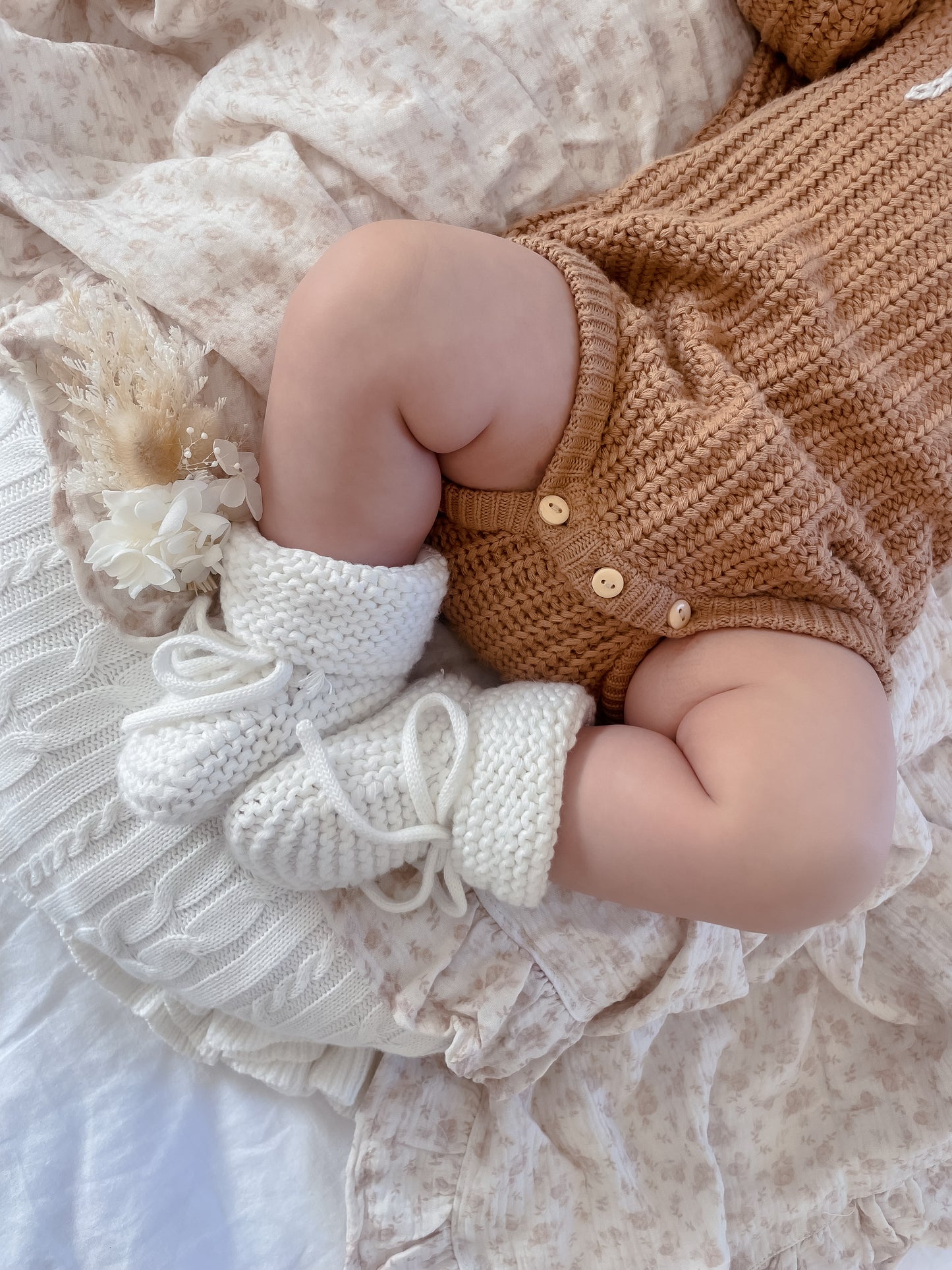 Muslin Crinkle Organic Lace Blanket - Vintage Rose