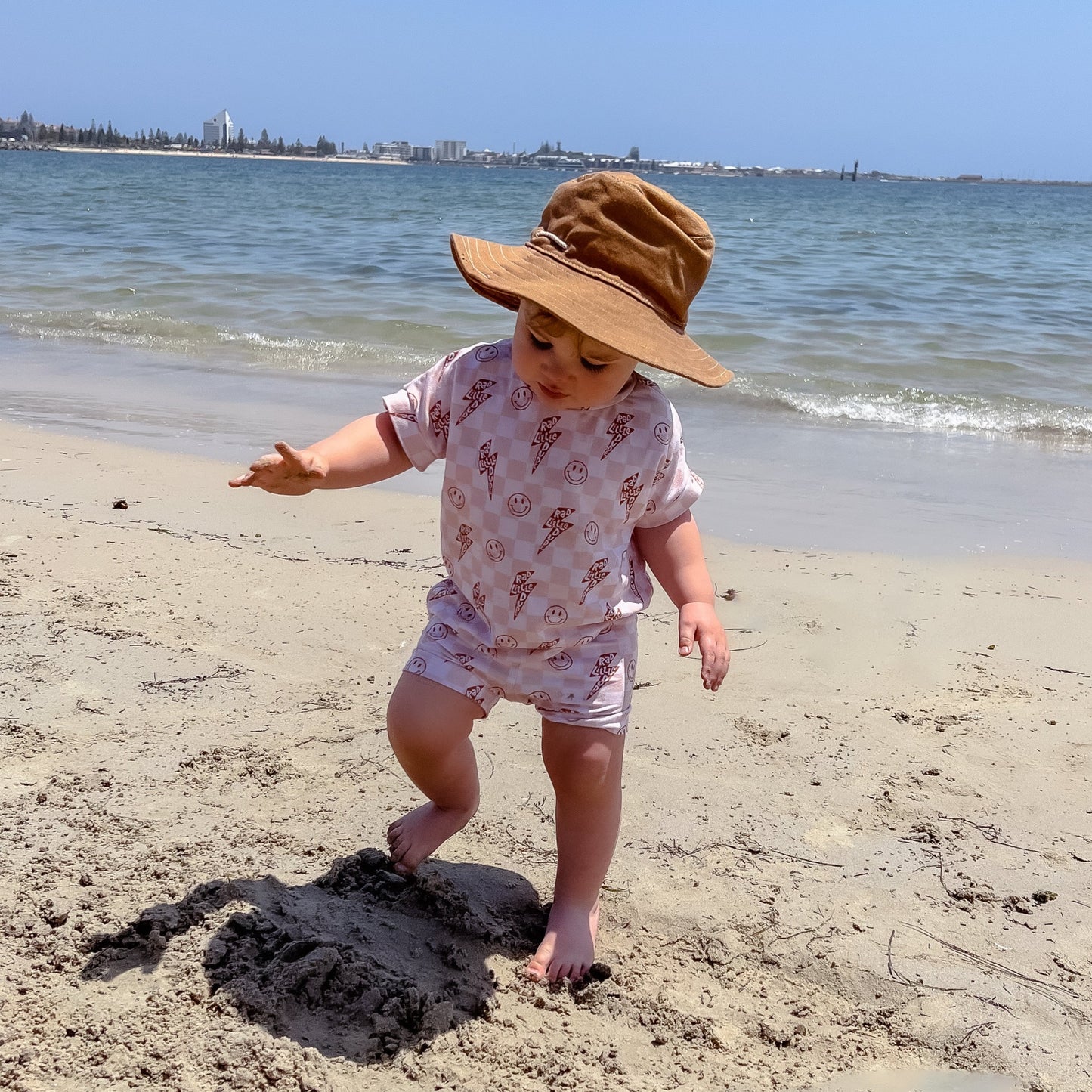 Tan Denim Sun Hat