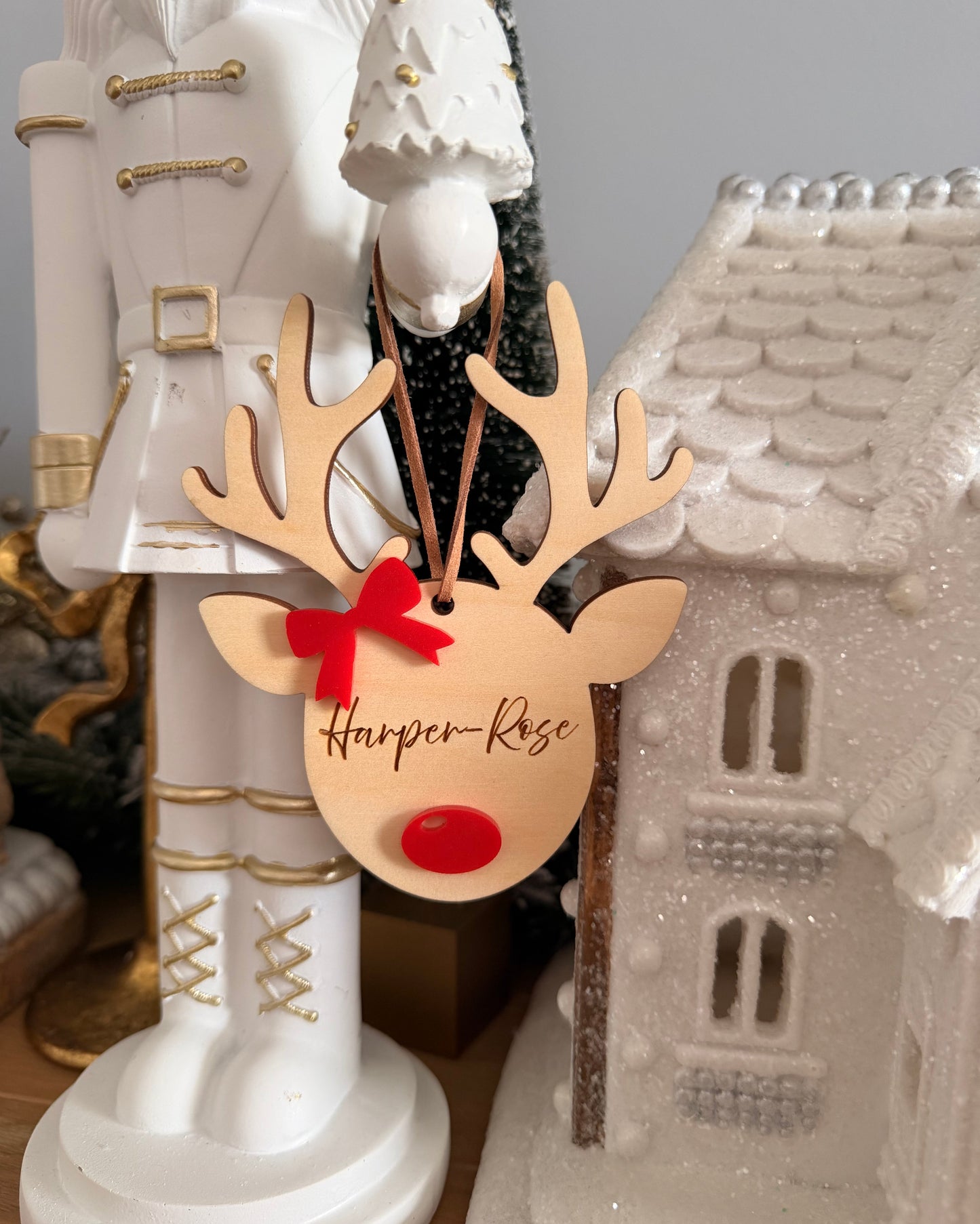 WOODEN REINDEER NAME TAGS | Personalised