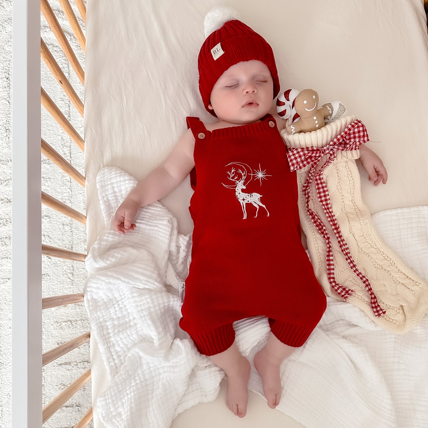 Chunky Knit Beanie - Christmas Red