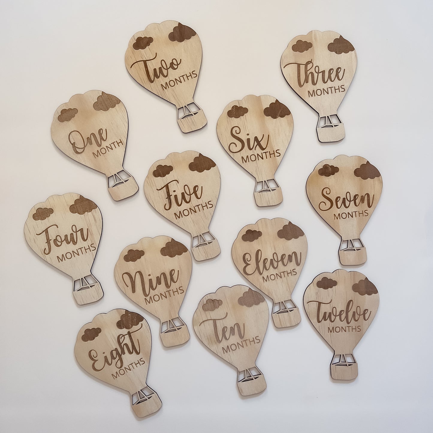 Hot Air Balloon Milestone Discs (Set of 14)