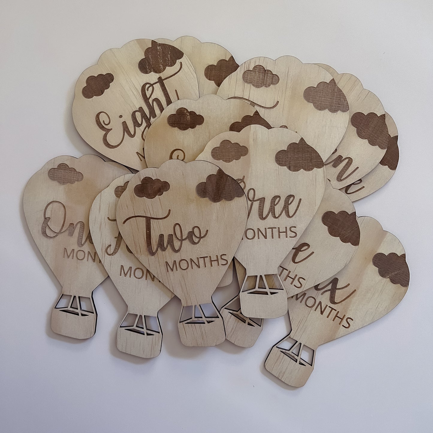 Hot Air Balloon Milestone Discs (Set of 14)
