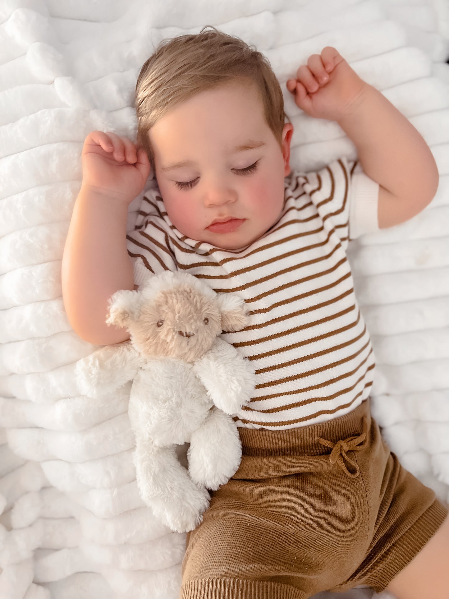 Chocolate Stripe Knit Romper