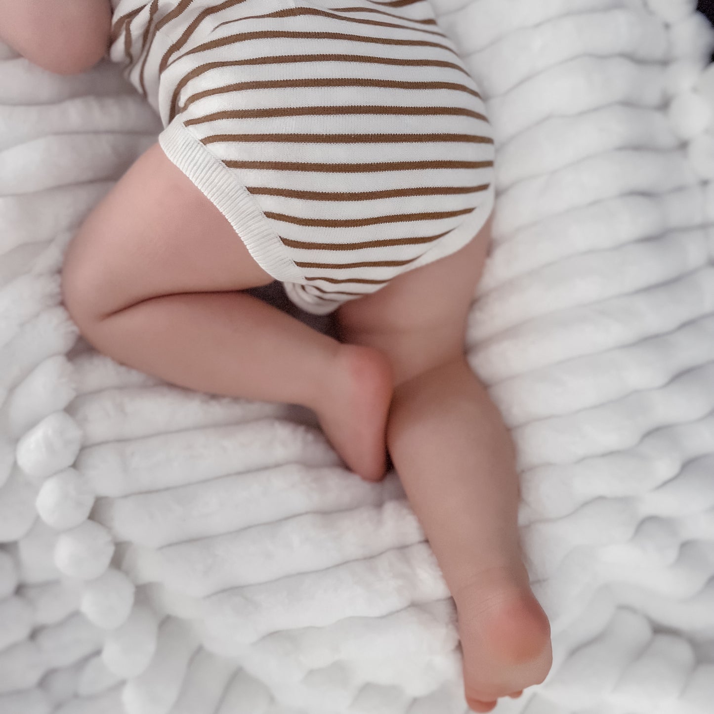 Chocolate Stripe Knit Romper