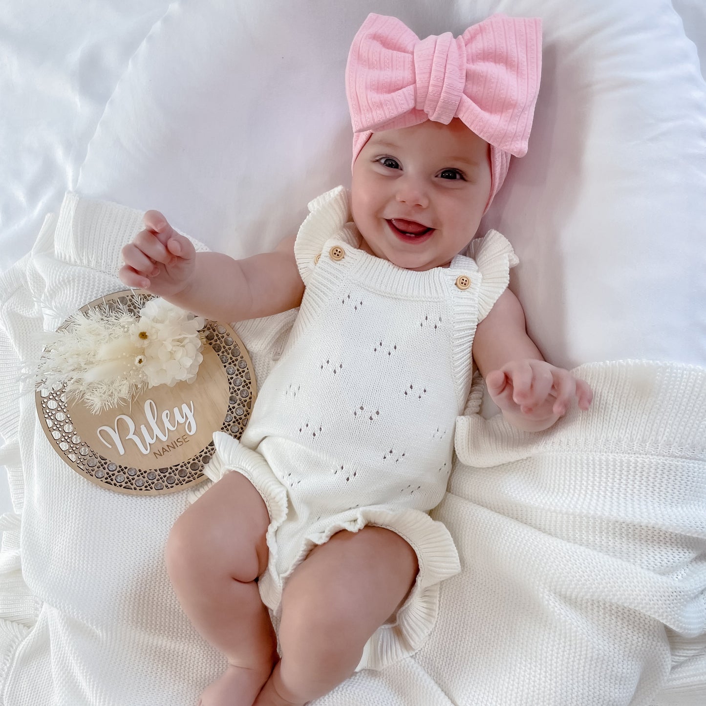 Pointelle Flutter Romper - Milk