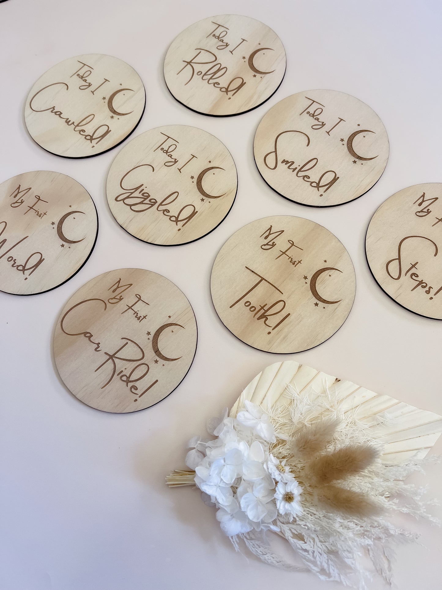 Babies First Discs - Crescent Moon & Stars design
