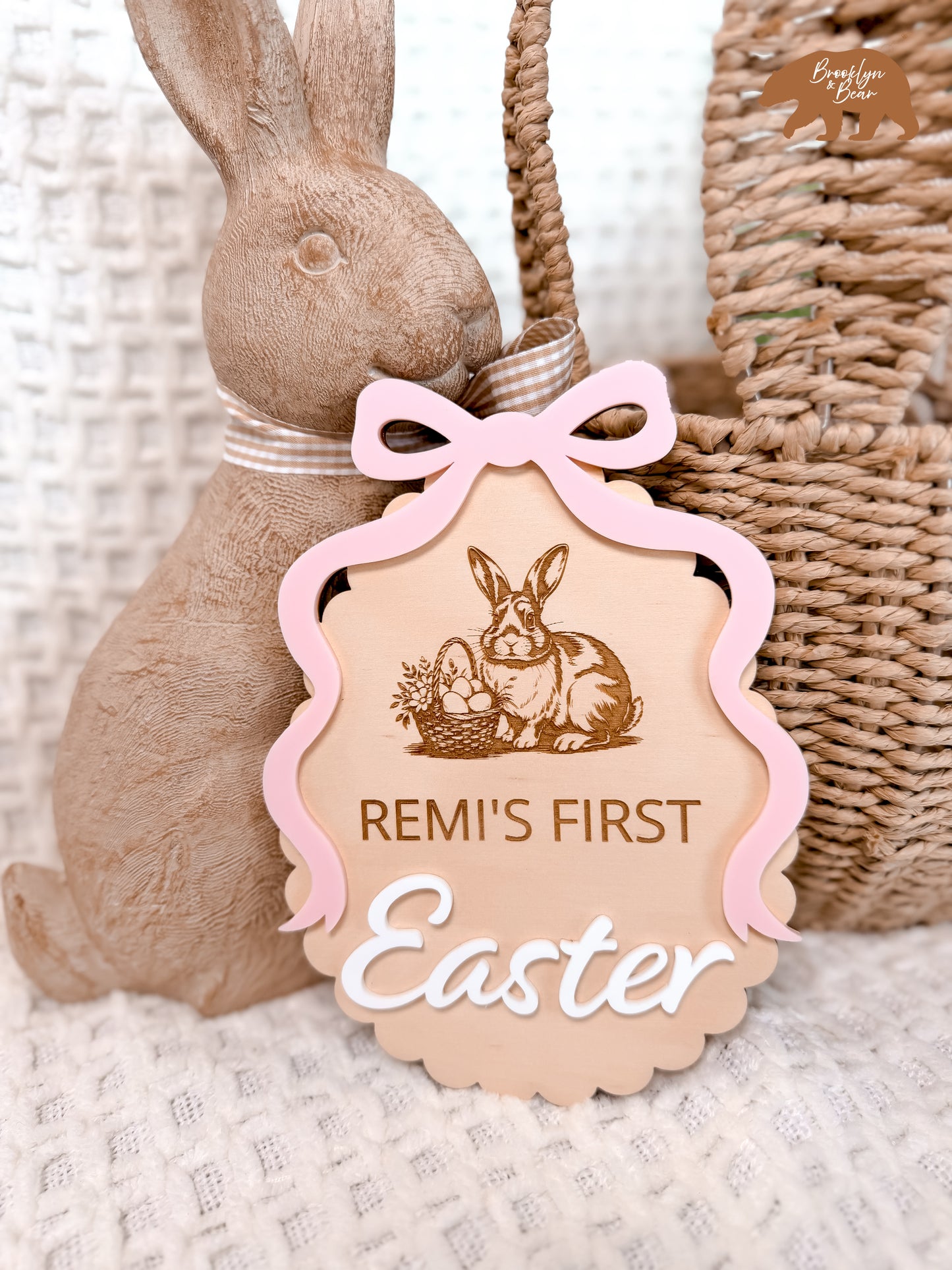 FIRST EASTER SCALLOPED BOW | Plywood & Acrylic