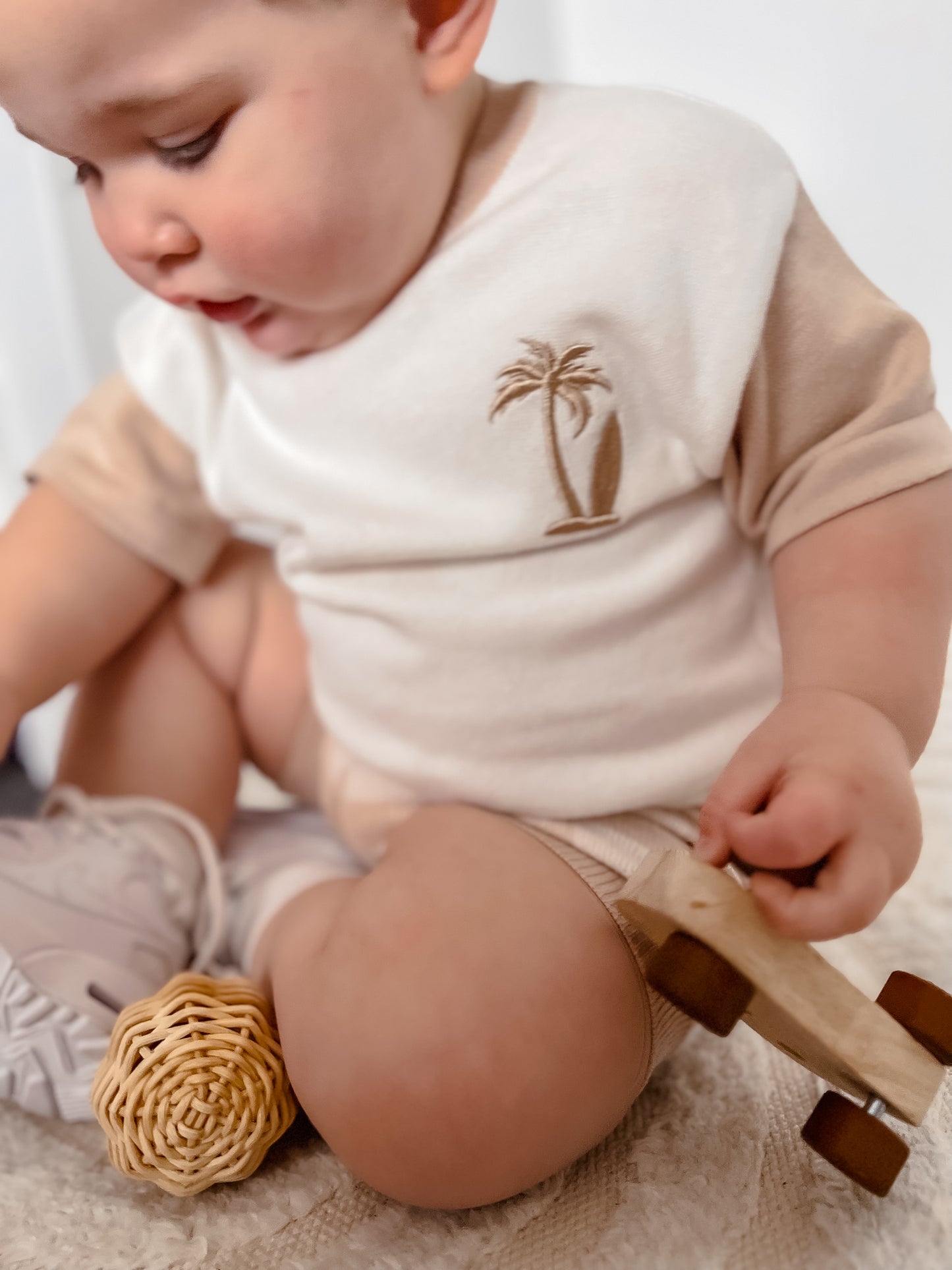 Knit Surfs Up Tee - Oatmeal