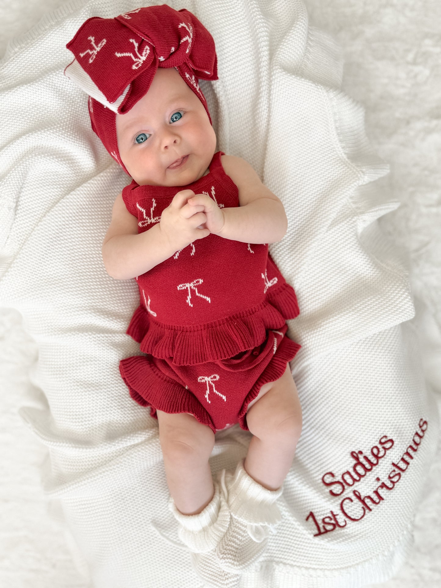 Knit Summer Set - Rudolph Bows
