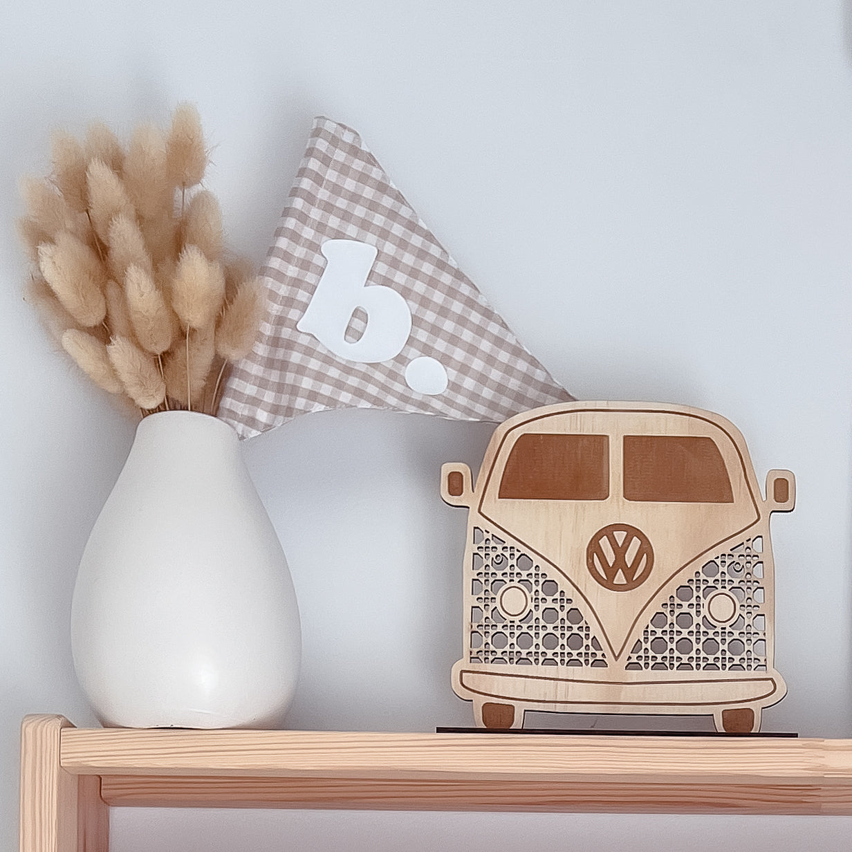 Wooden Rattan Look Kombi Van