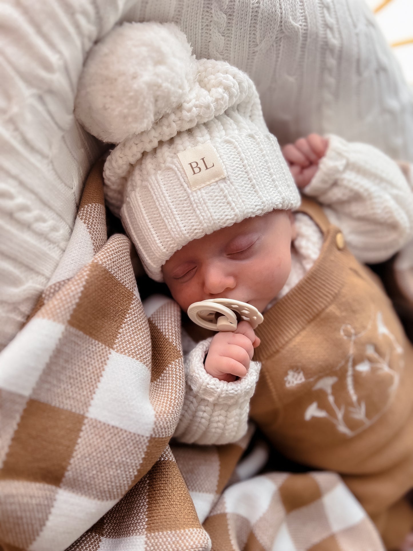 Wildflower Knit Overalls - Golden Syrup
