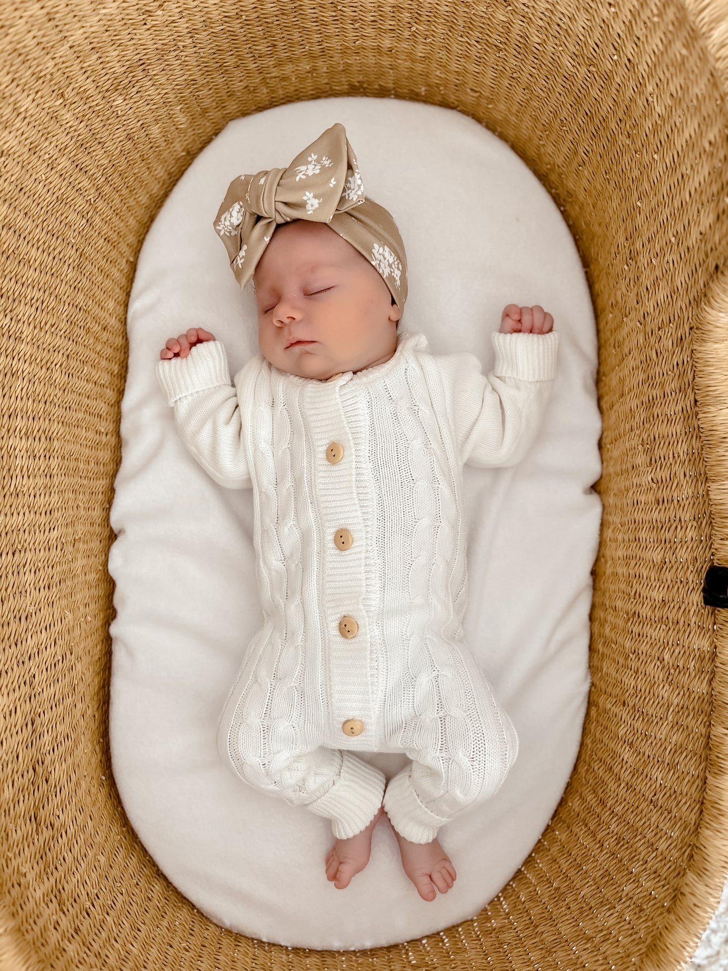 Cable Knit Romper - Milk