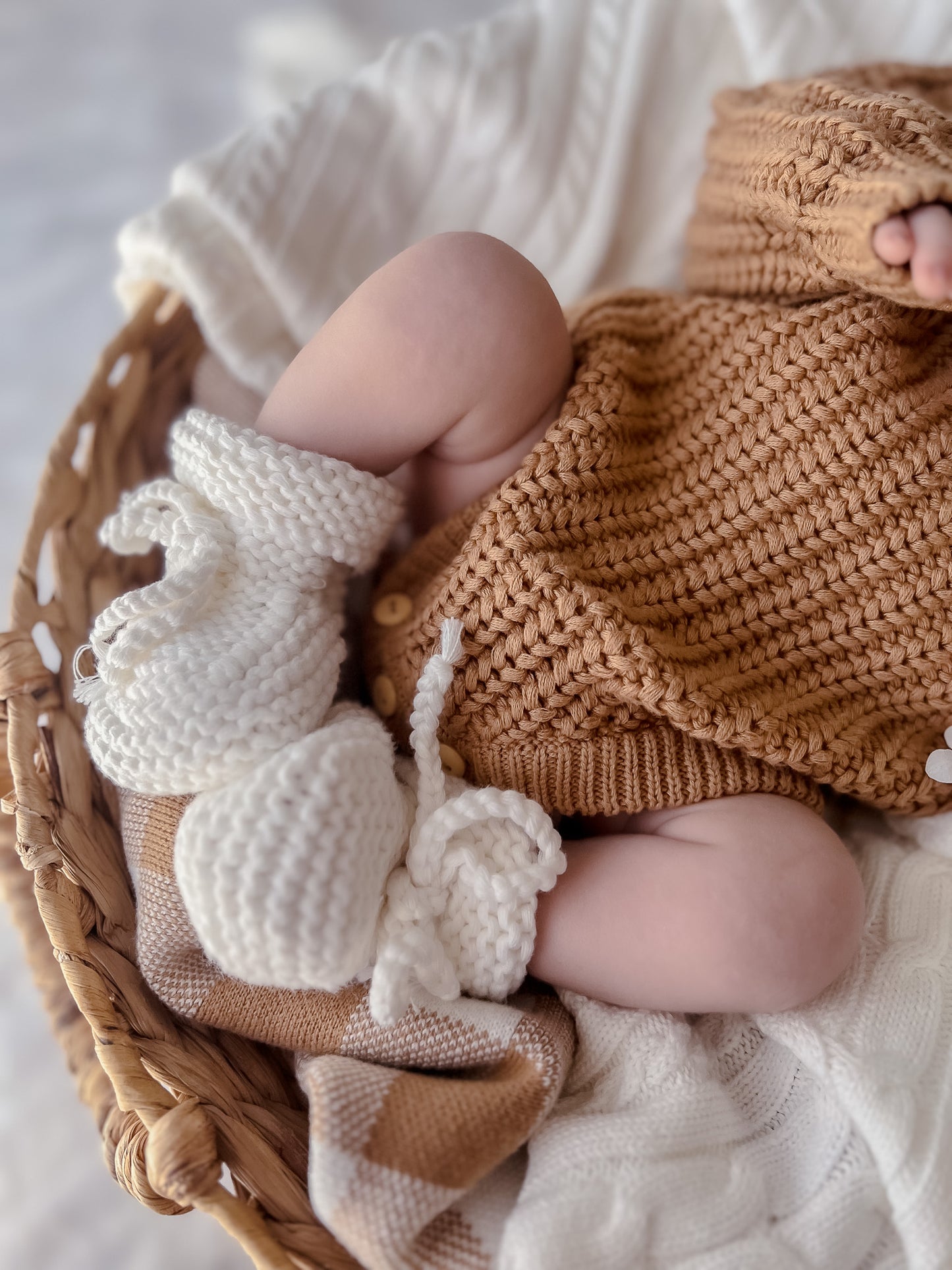 Chunky Knit Romper - Caramel