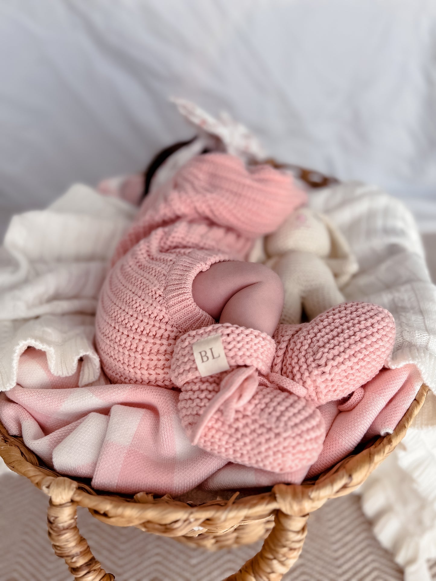 Knit Booties - Strawberry