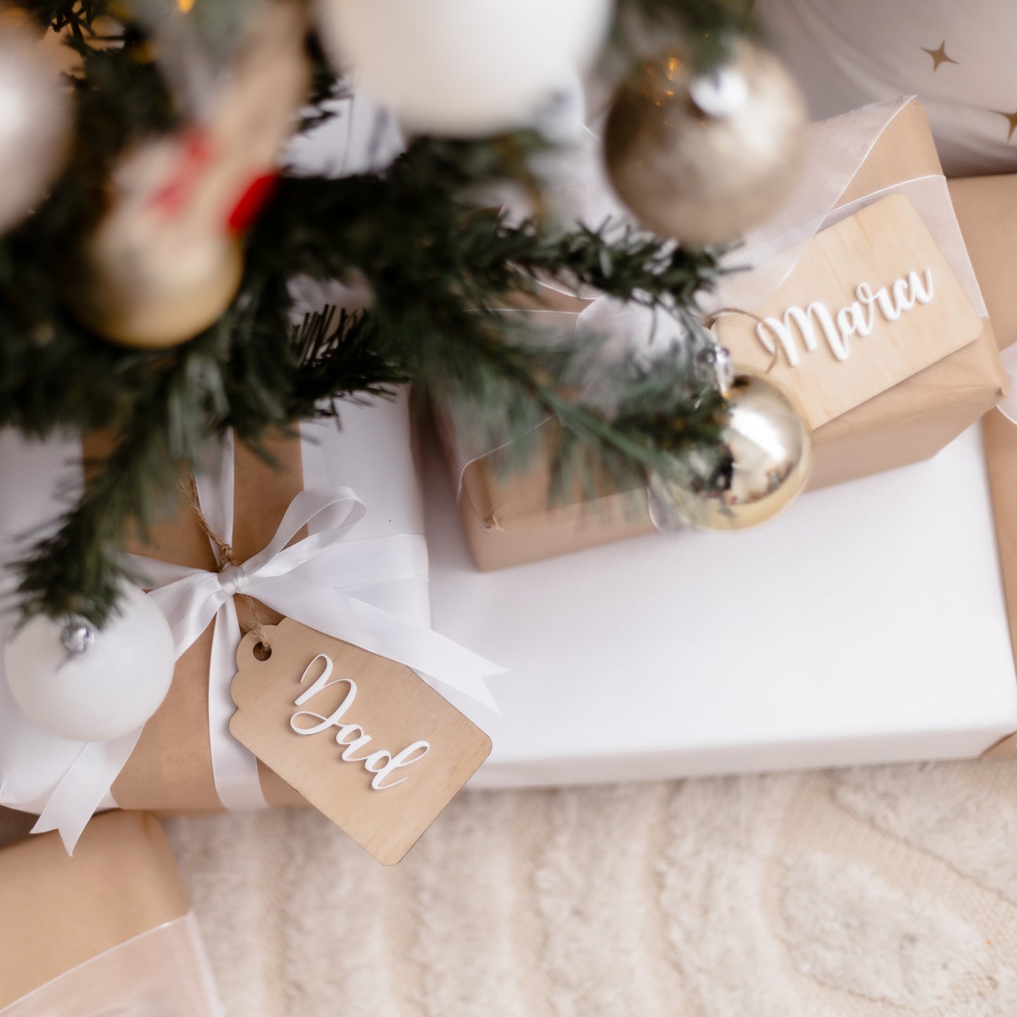Wooden Christmas Gift Tag
