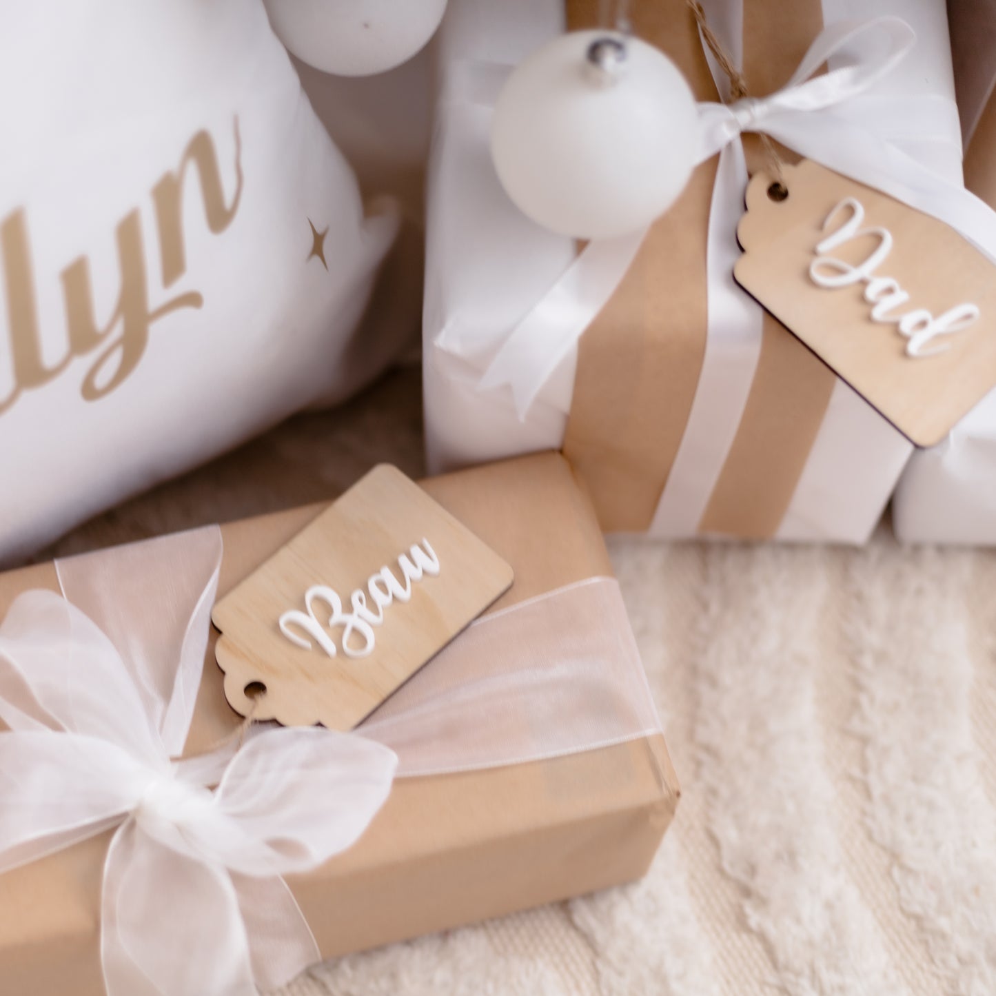 Wooden Christmas Gift Tag