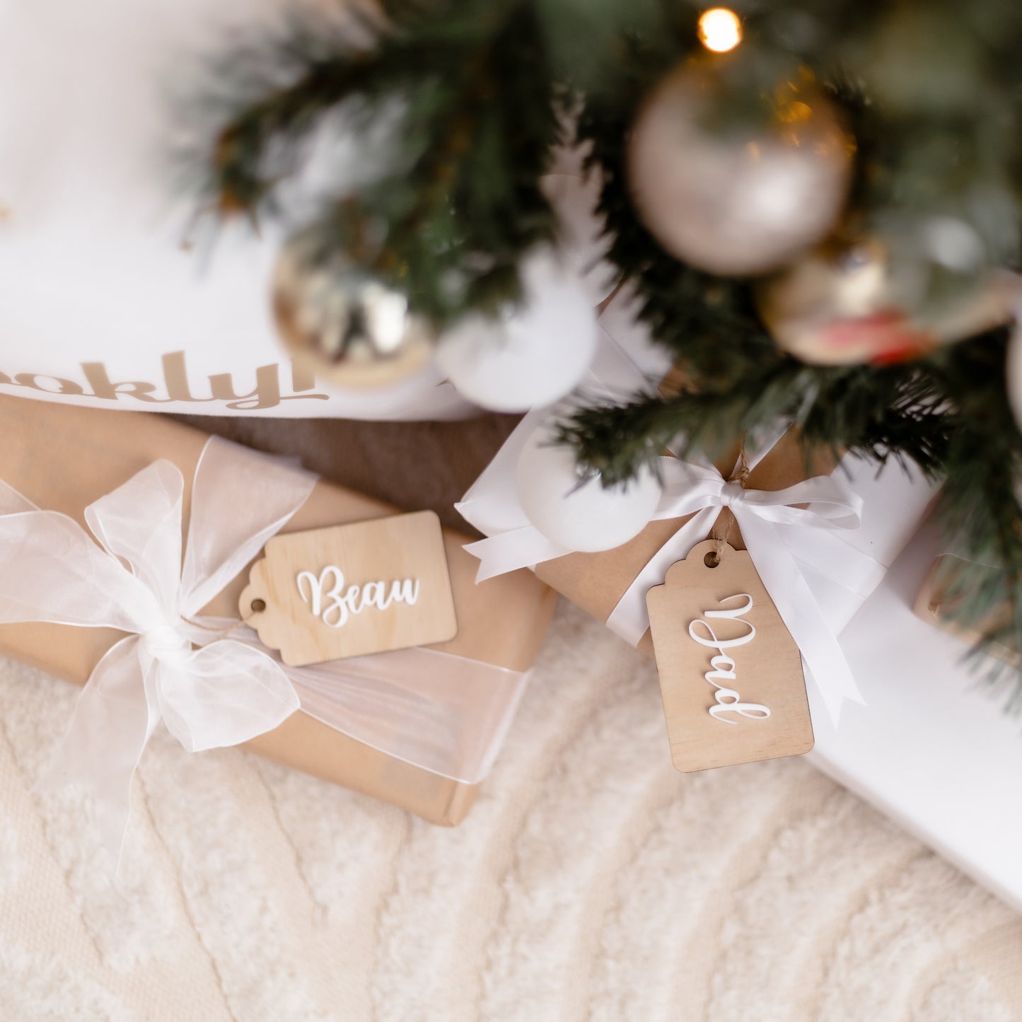 Wooden Christmas Gift Tag