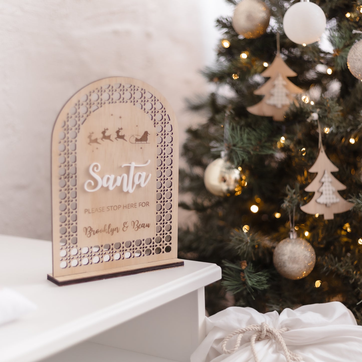 Personalised Santa Stop Here Sign