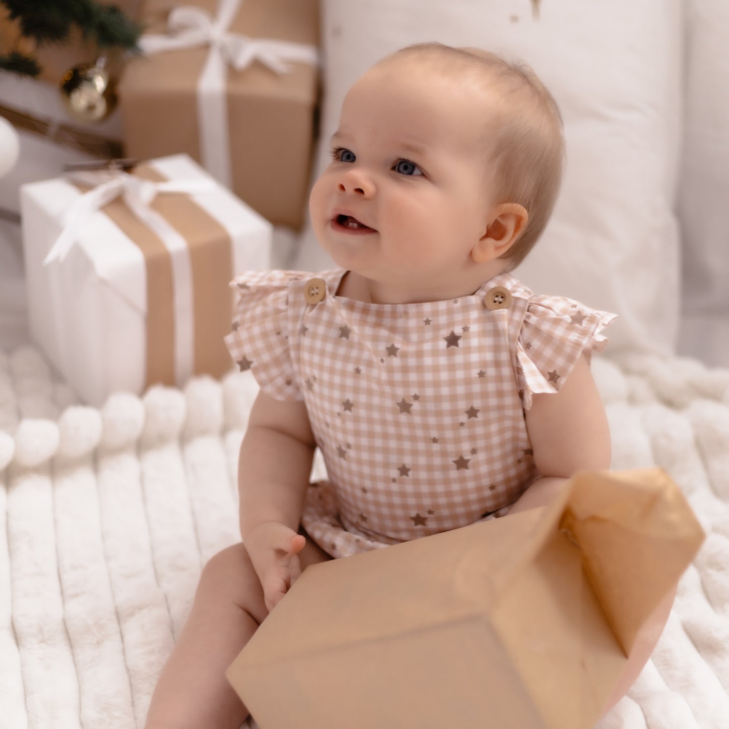 Christmas Star Flutter Romper