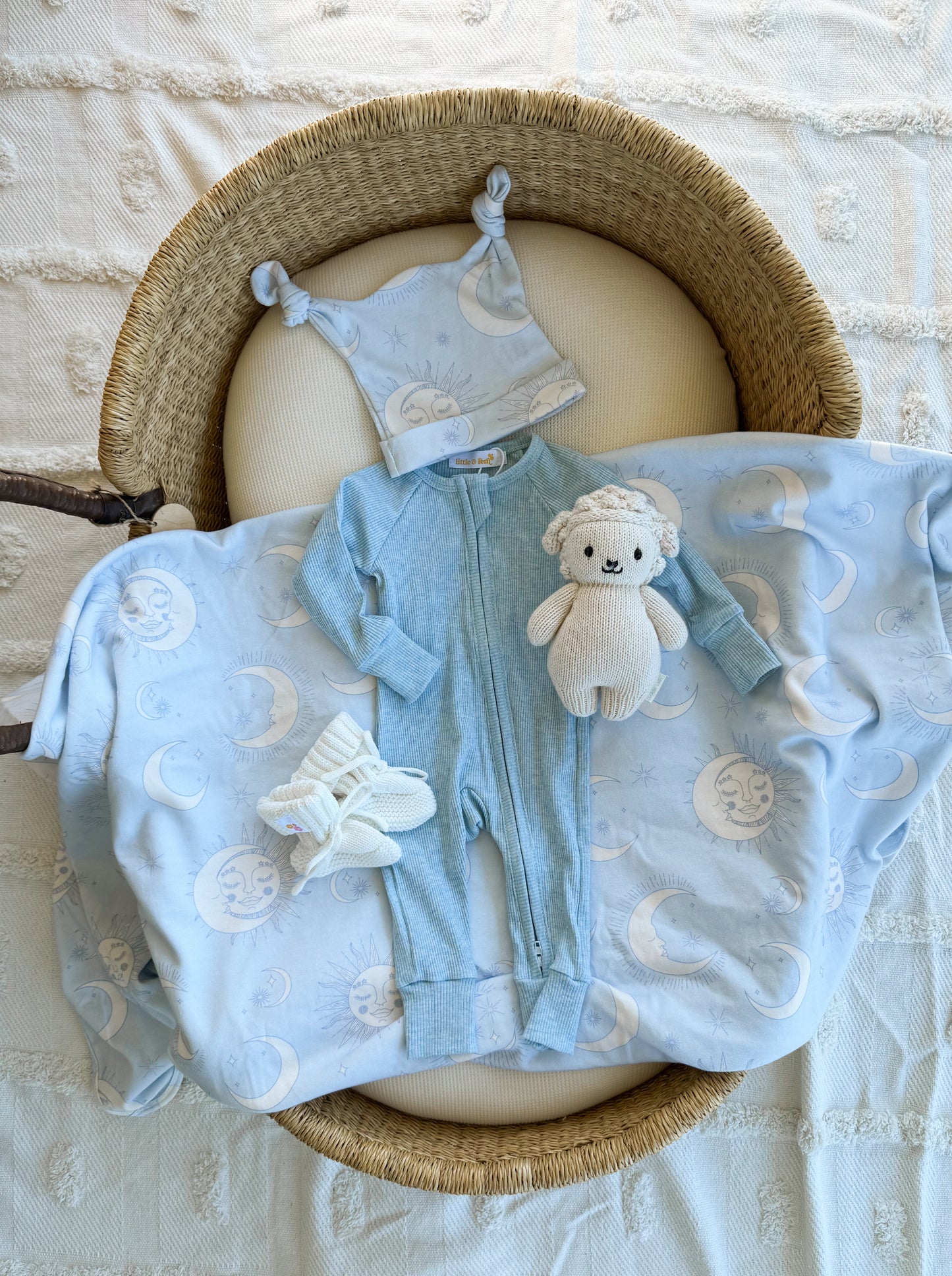 Zip Romper - Blue Marle