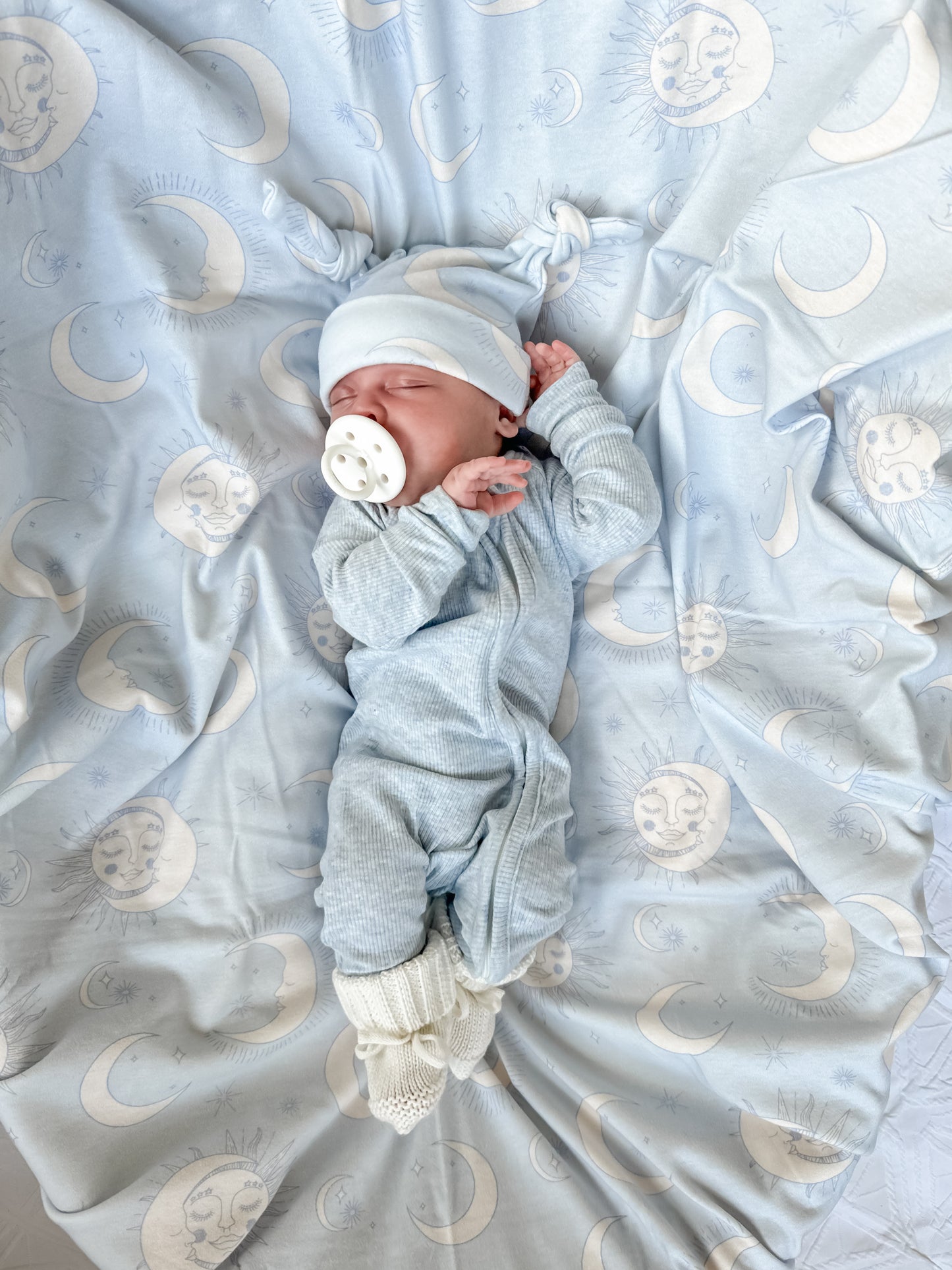 Jersey Swaddle Set - Celestial Blue