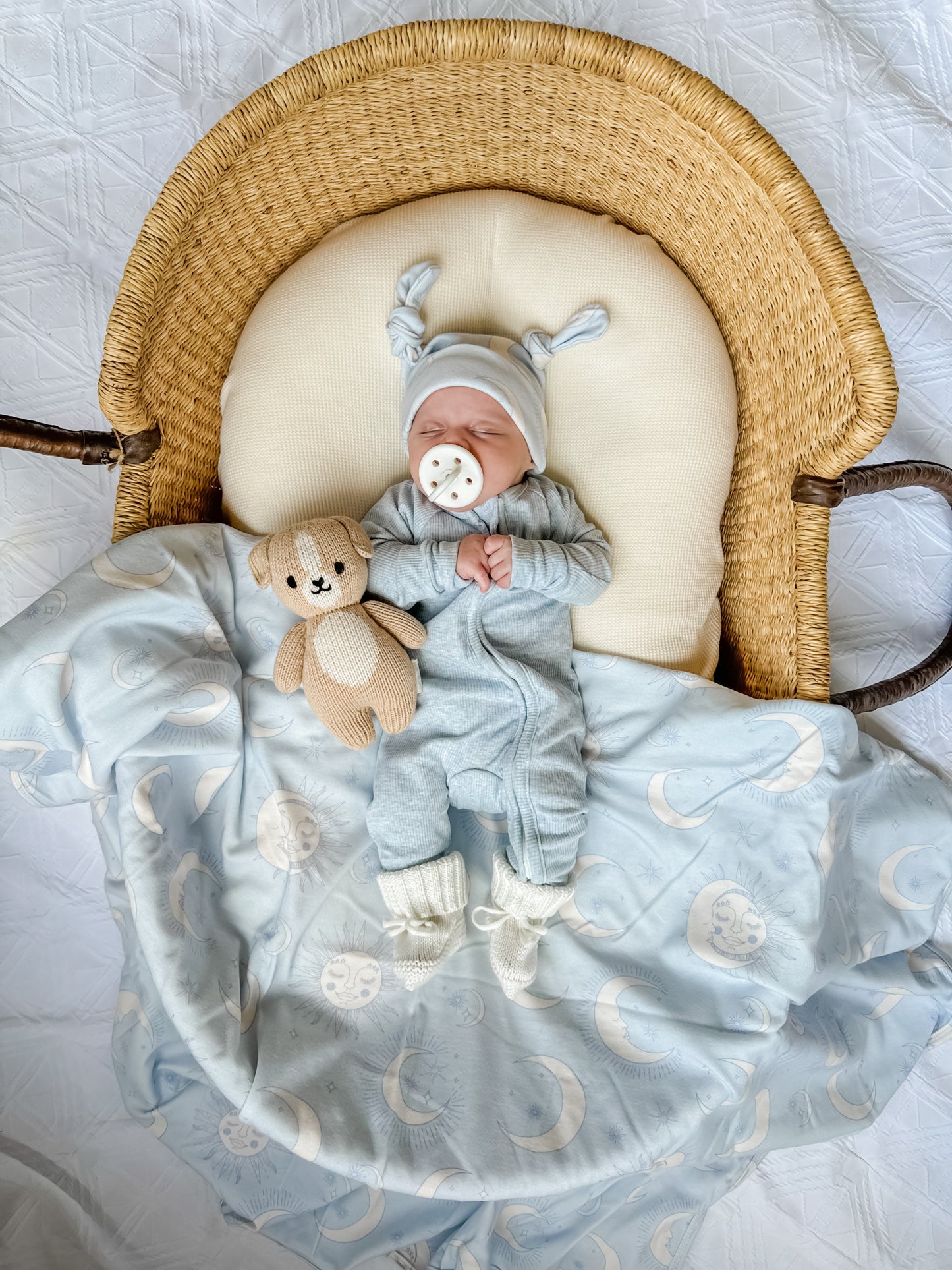 Jersey Swaddle Set - Celestial Blue