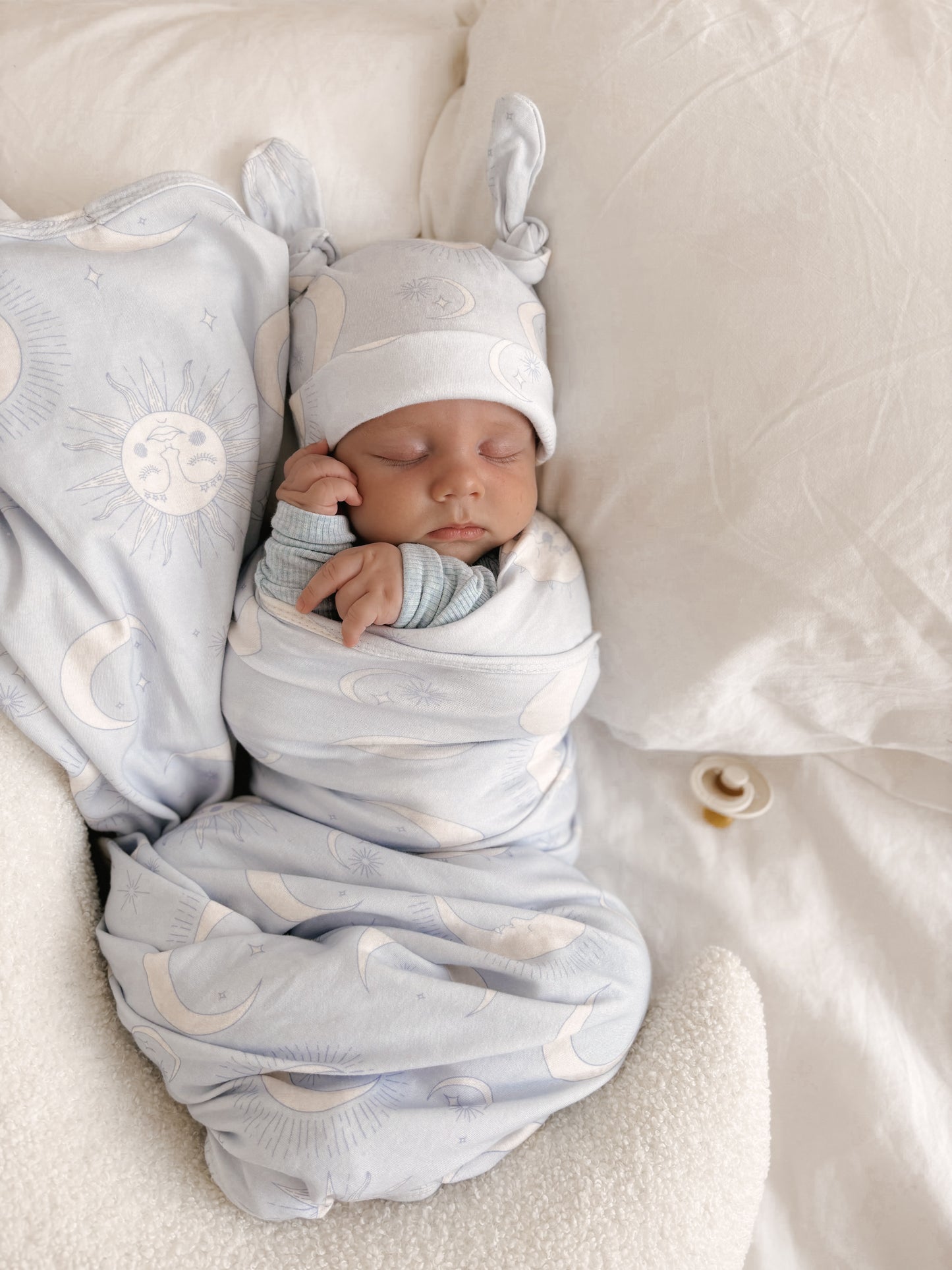Jersey Swaddle Set - Celestial Blue