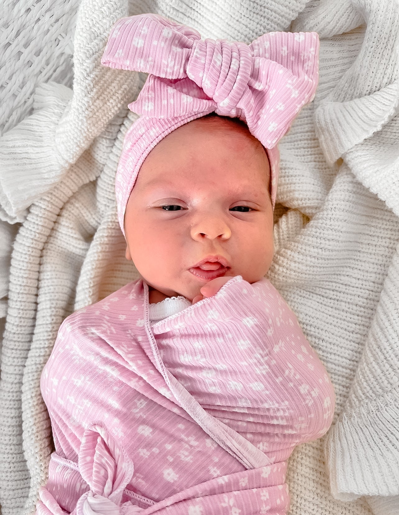 Stretch Swaddle - Pink Fleur