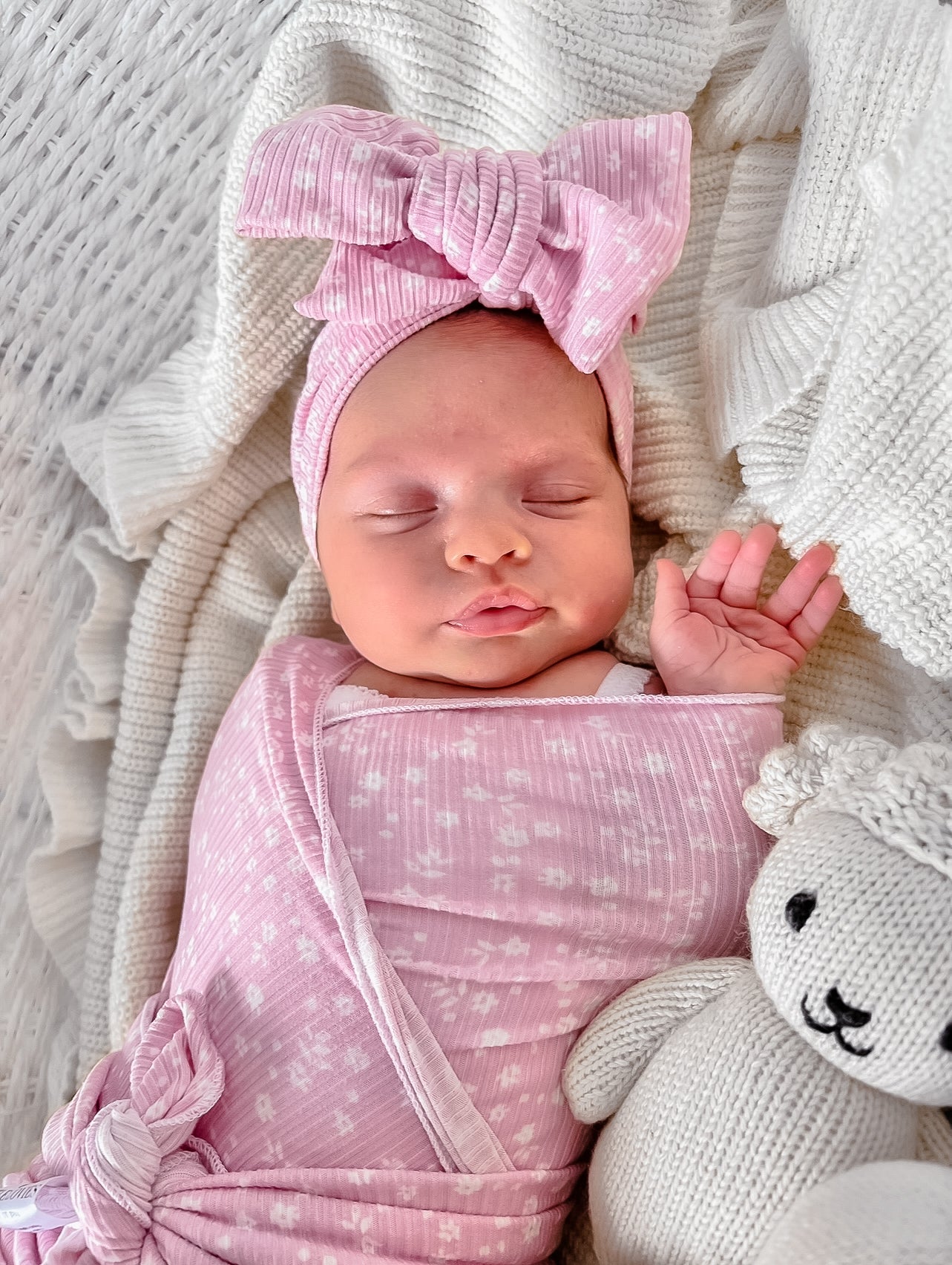 Stretch Swaddle - Pink Fleur