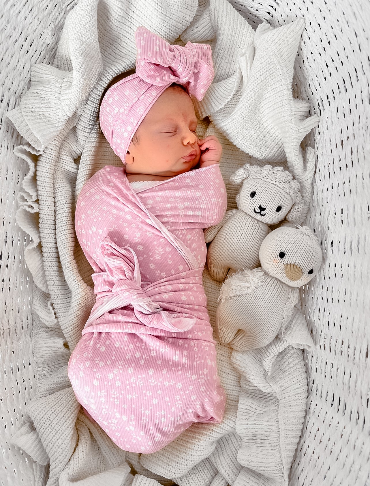 Stretch Swaddle - Pink Fleur