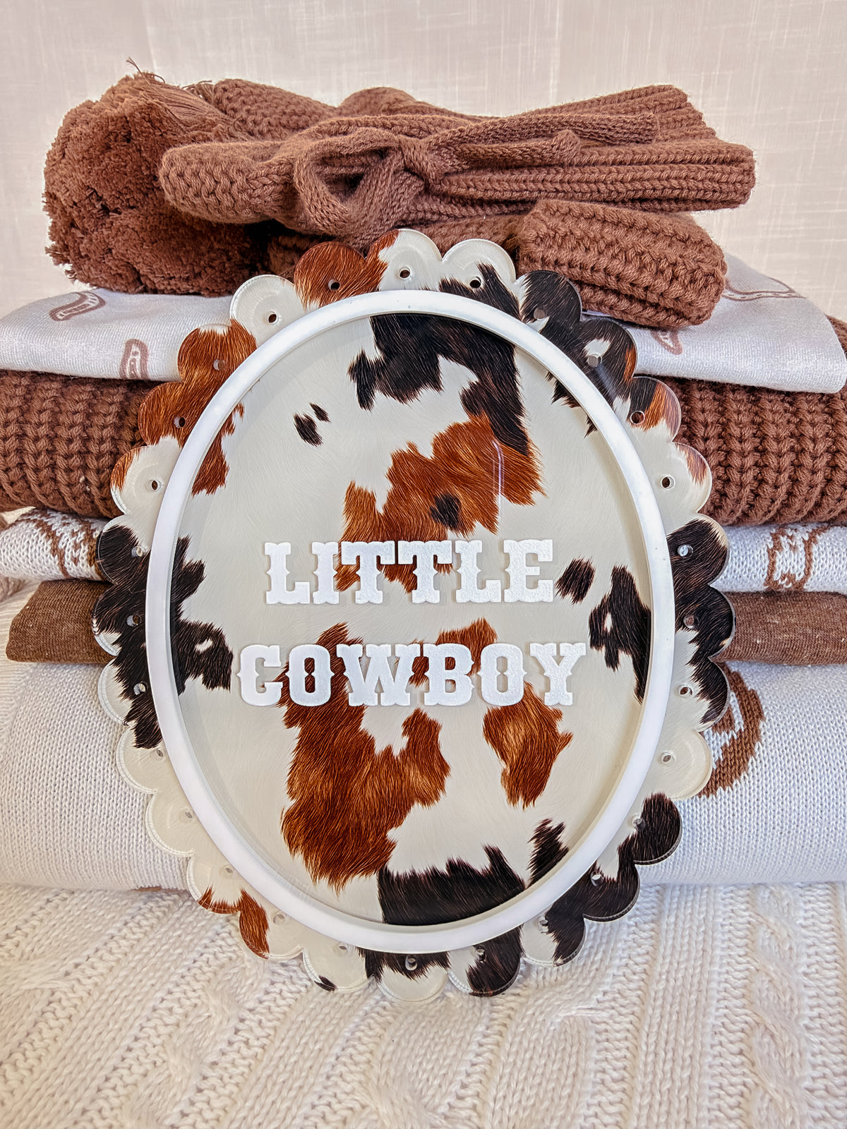 WESTERN ANNOUNCEMENT PLAQUE | Little Cowboy or Litte Cowgirl | UV Printed Acrylic