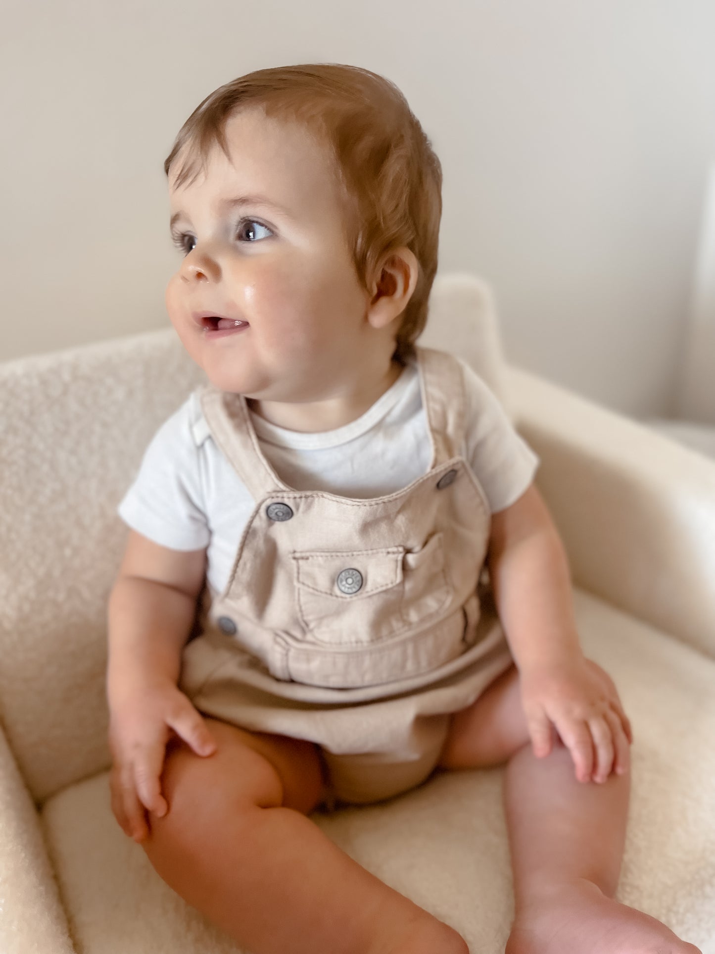 Savanna Utility Romper - Almond
