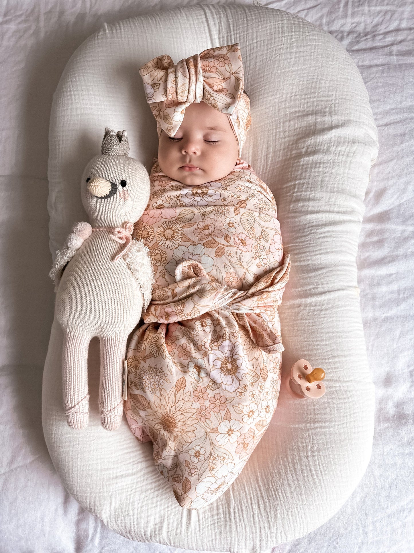 Oversized Topknot - Pastel Bloom JERSEY