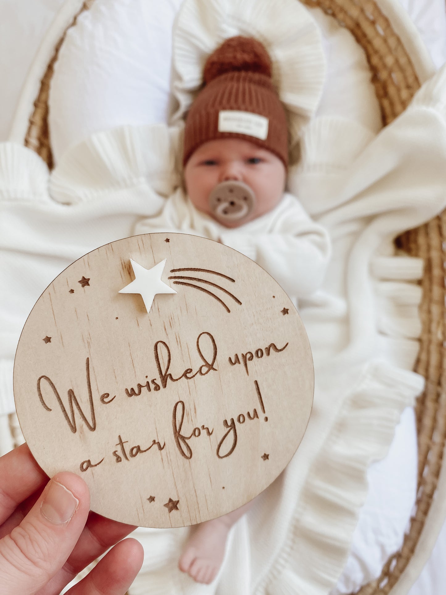 Wooden "We wished Upon a Star" Plaque