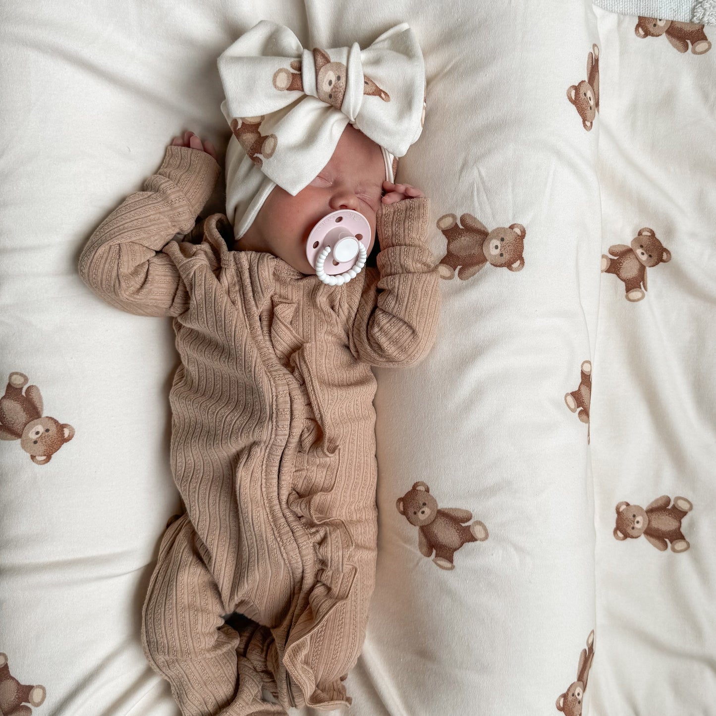 Jersey Swaddle Set - Teddies Print