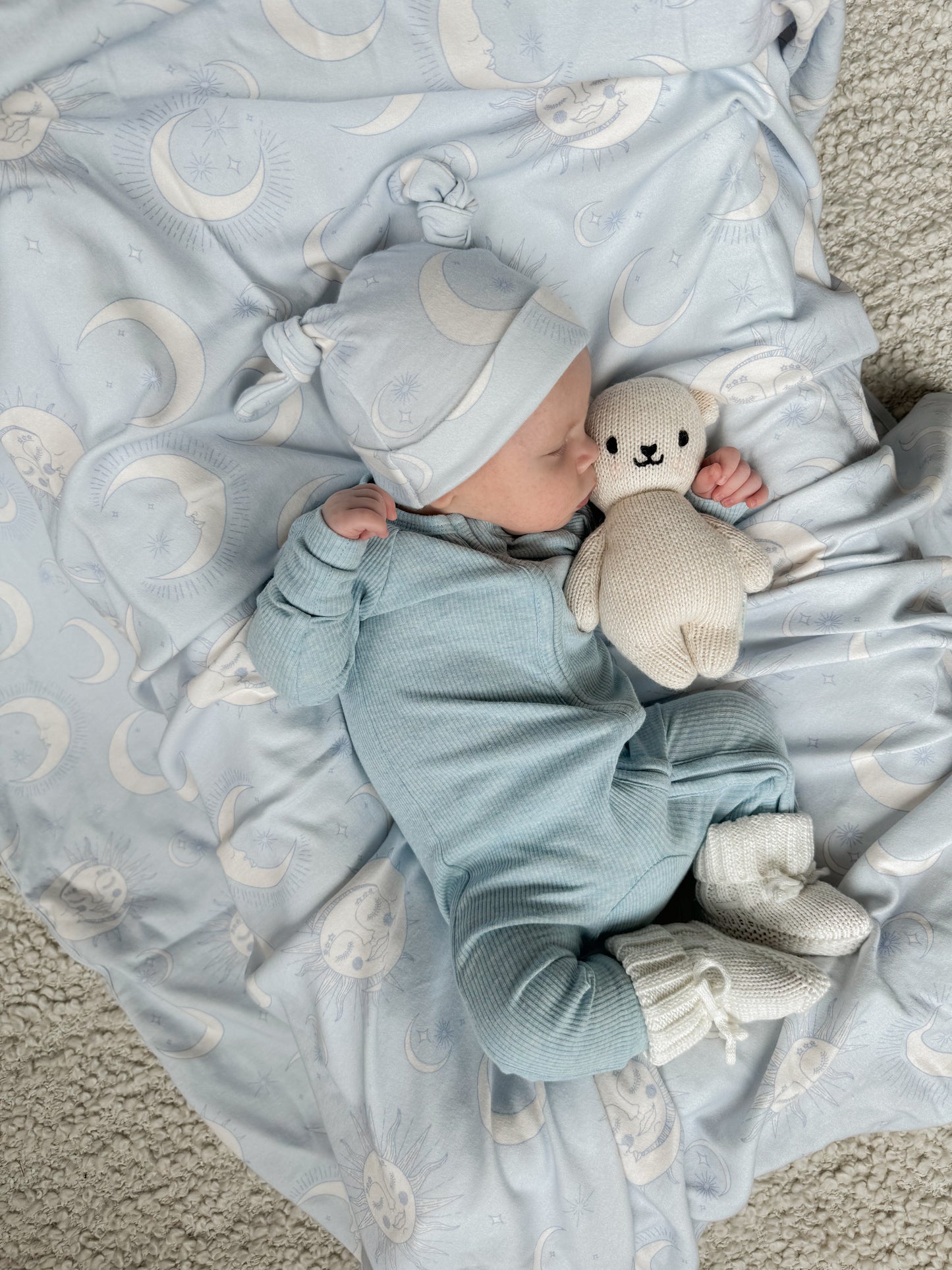 Jersey Swaddle Set - Celestial Blue
