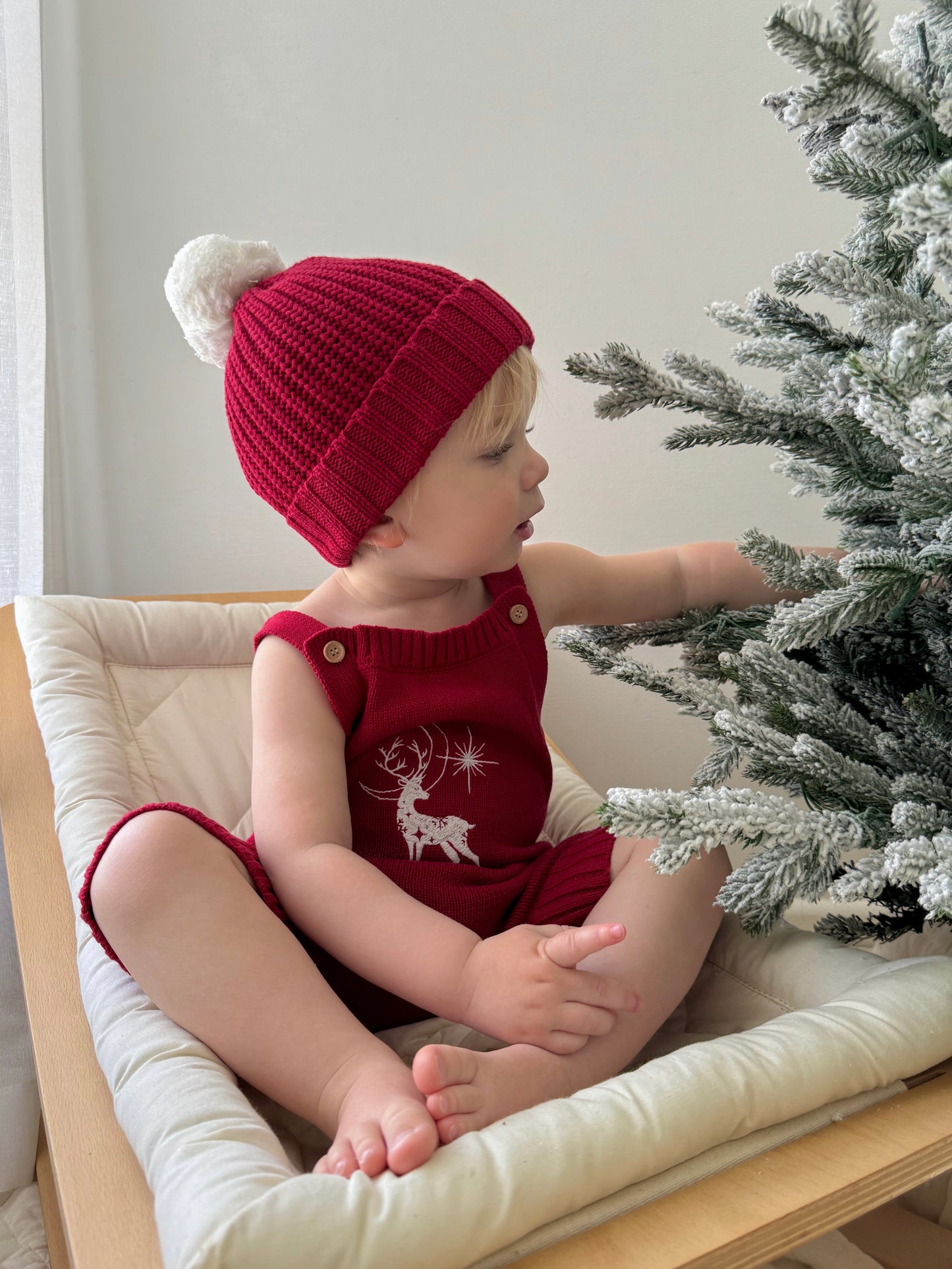 Chunky Knit Beanie - Christmas Red
