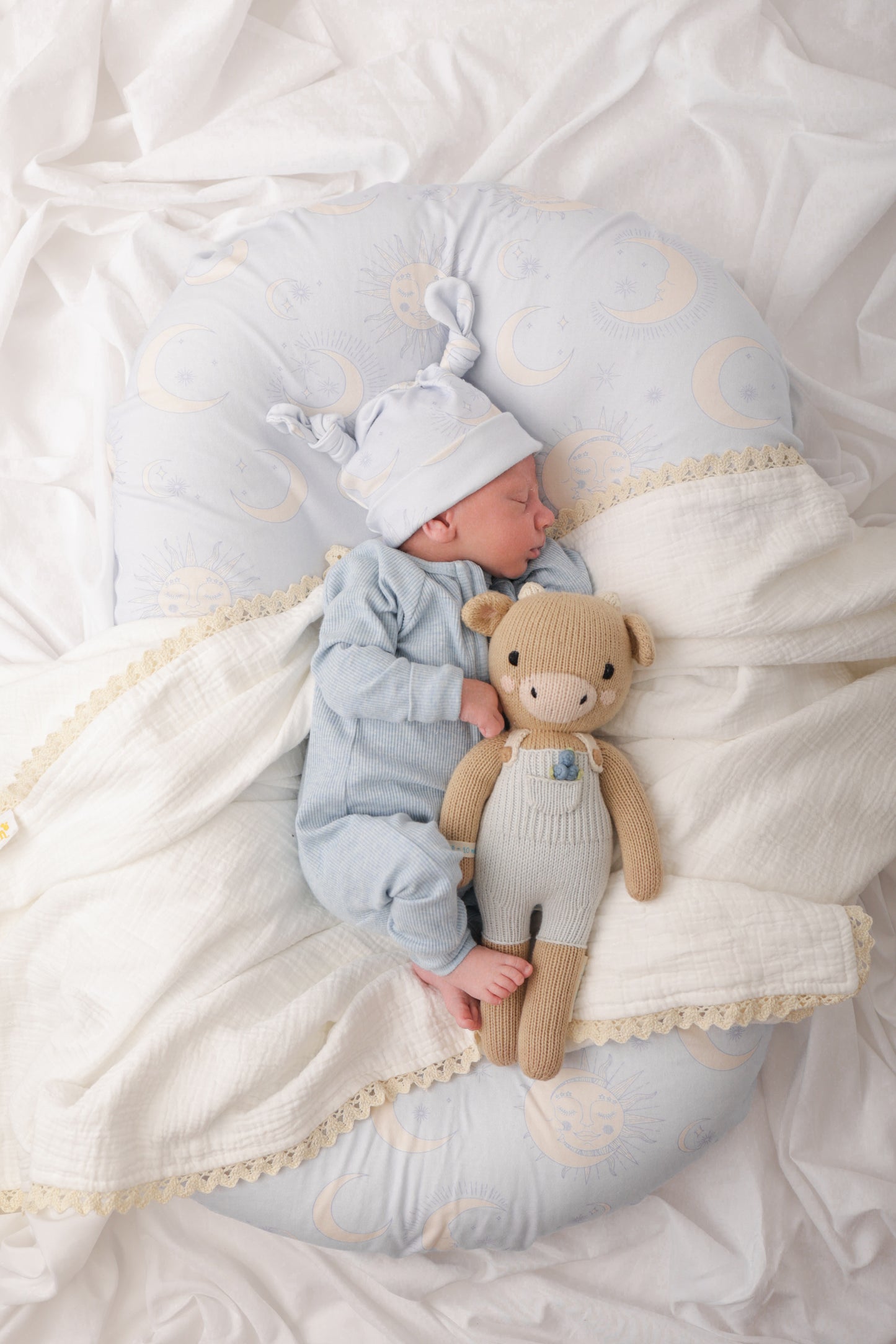 Jersey Swaddle Set - Celestial Blue