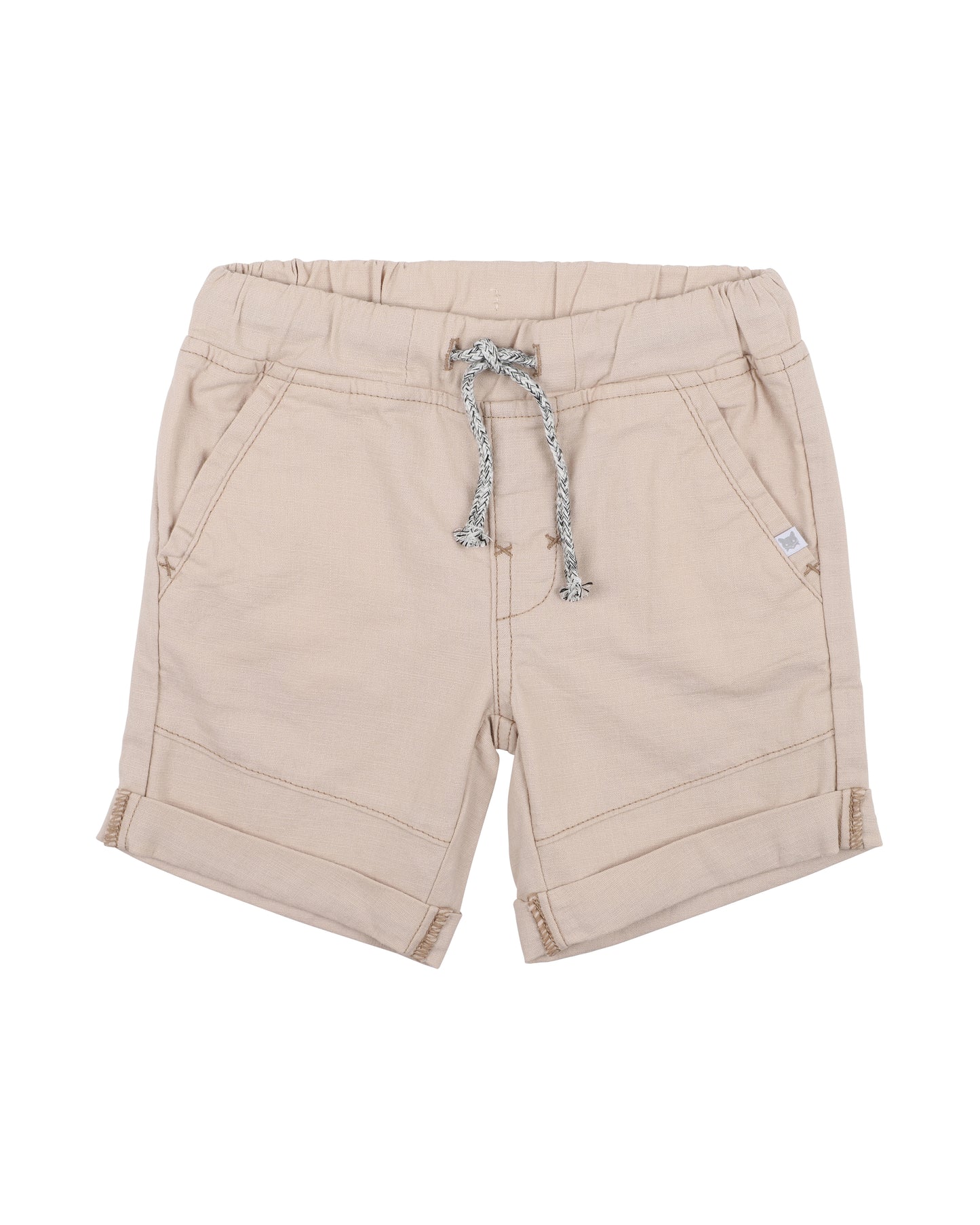 Savanna Canvas Woven Shorts - Almond - 3-5Y