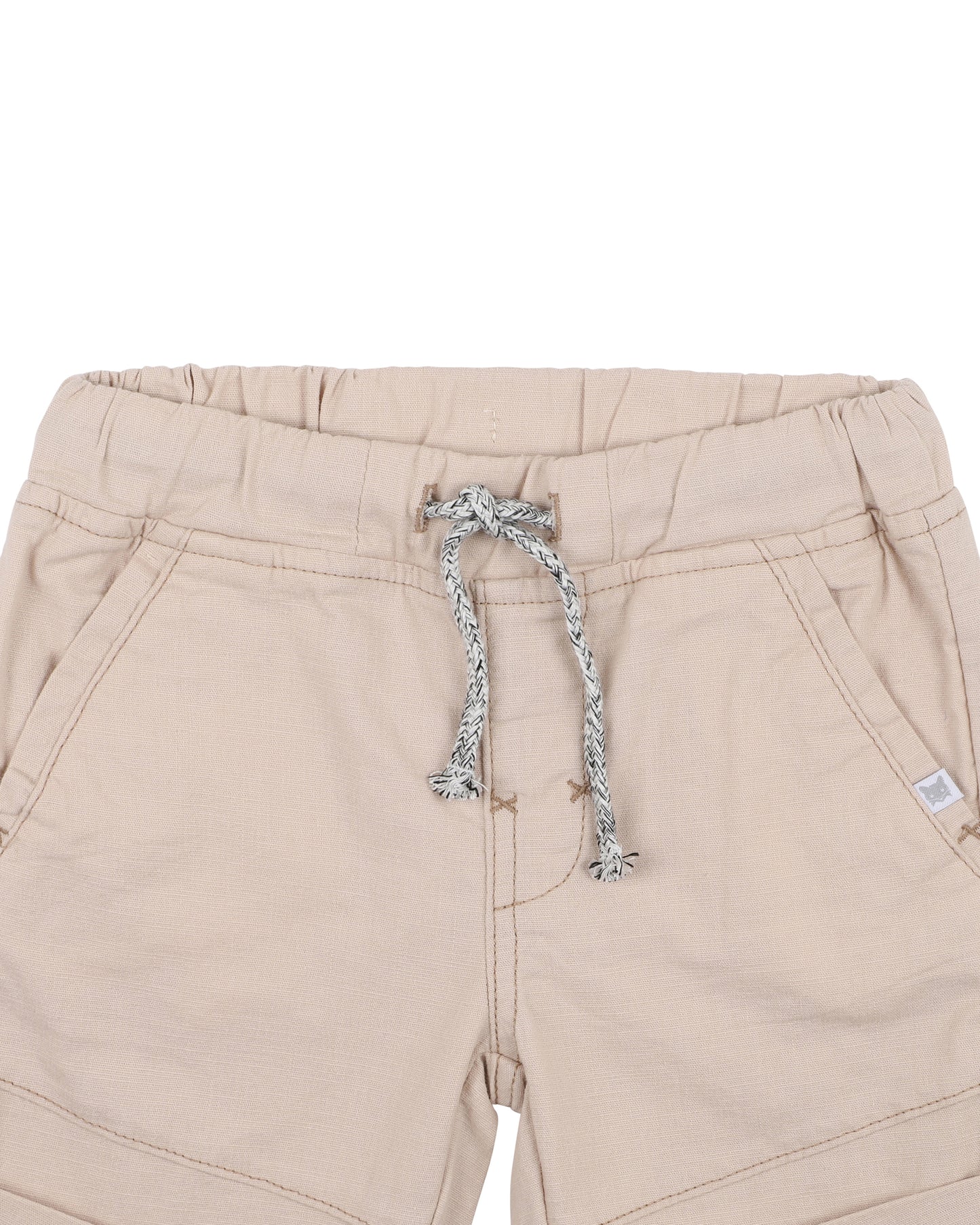 Savanna Canvas Woven Shorts - Almond - 3-5Y