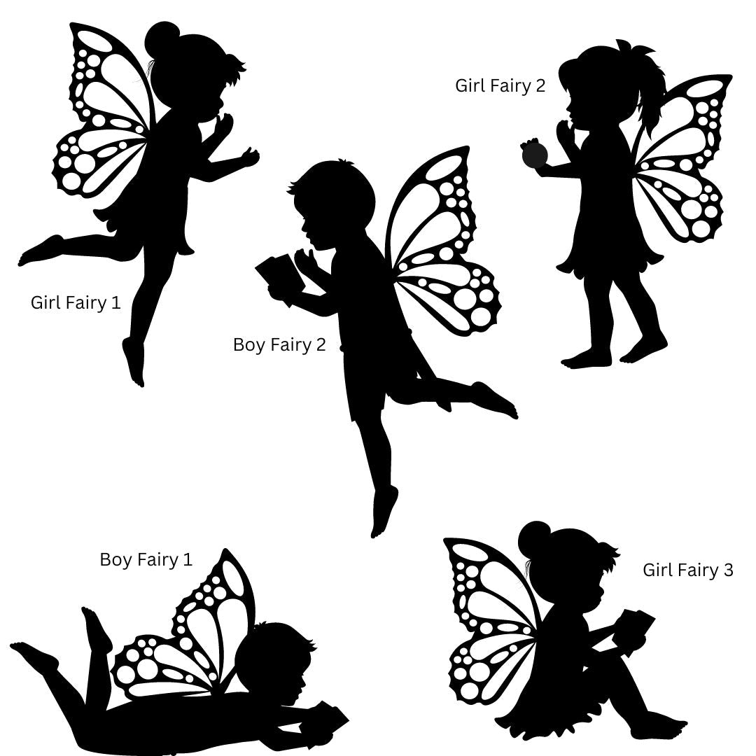 Wooden Fairy Children w/ dried flowers - Individual