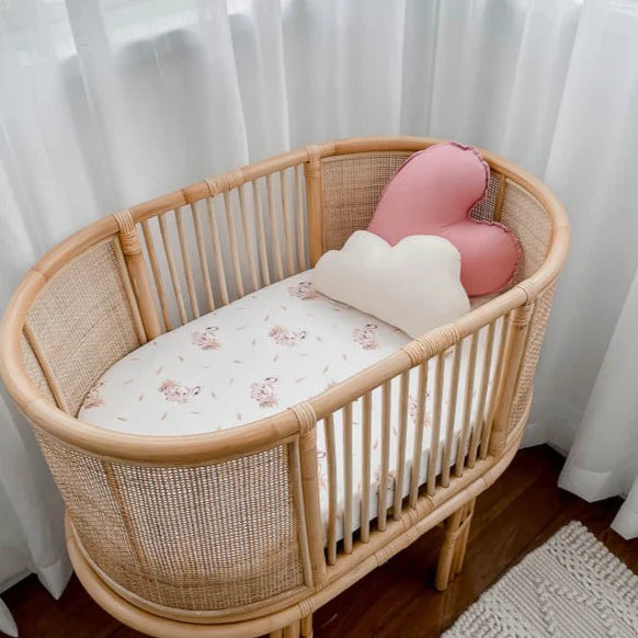 Swan Bassinet Sheet/ Change mat cover