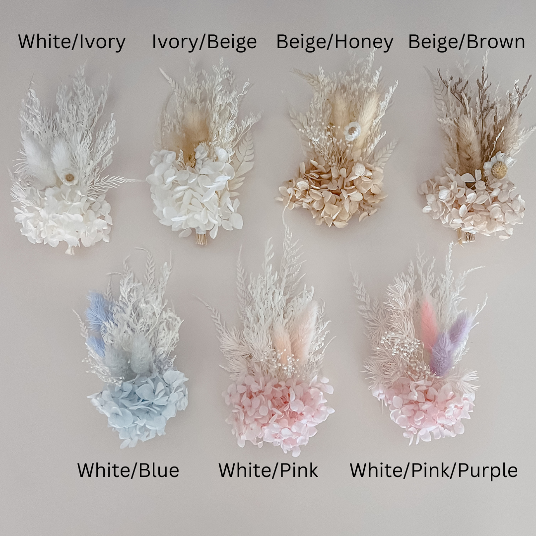 She/He/They're finally here - Birth Announcement Plaque w/ dried flowers