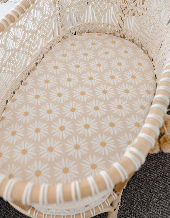 Daisy Organic Cotton Jersey Change Pad / Bassinet Sheet