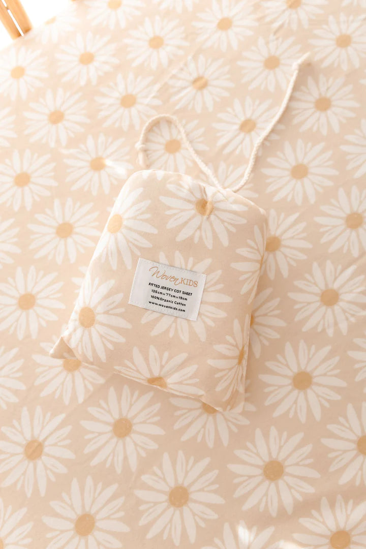 Daisy Organic Cotton Cot Sheet