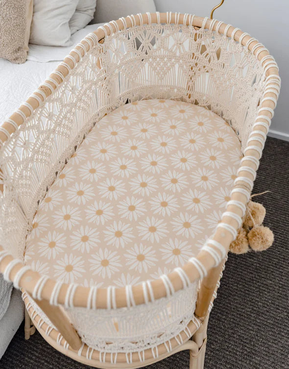 Daisy Organic Cotton Jersey Change Pad / Bassinet Sheet