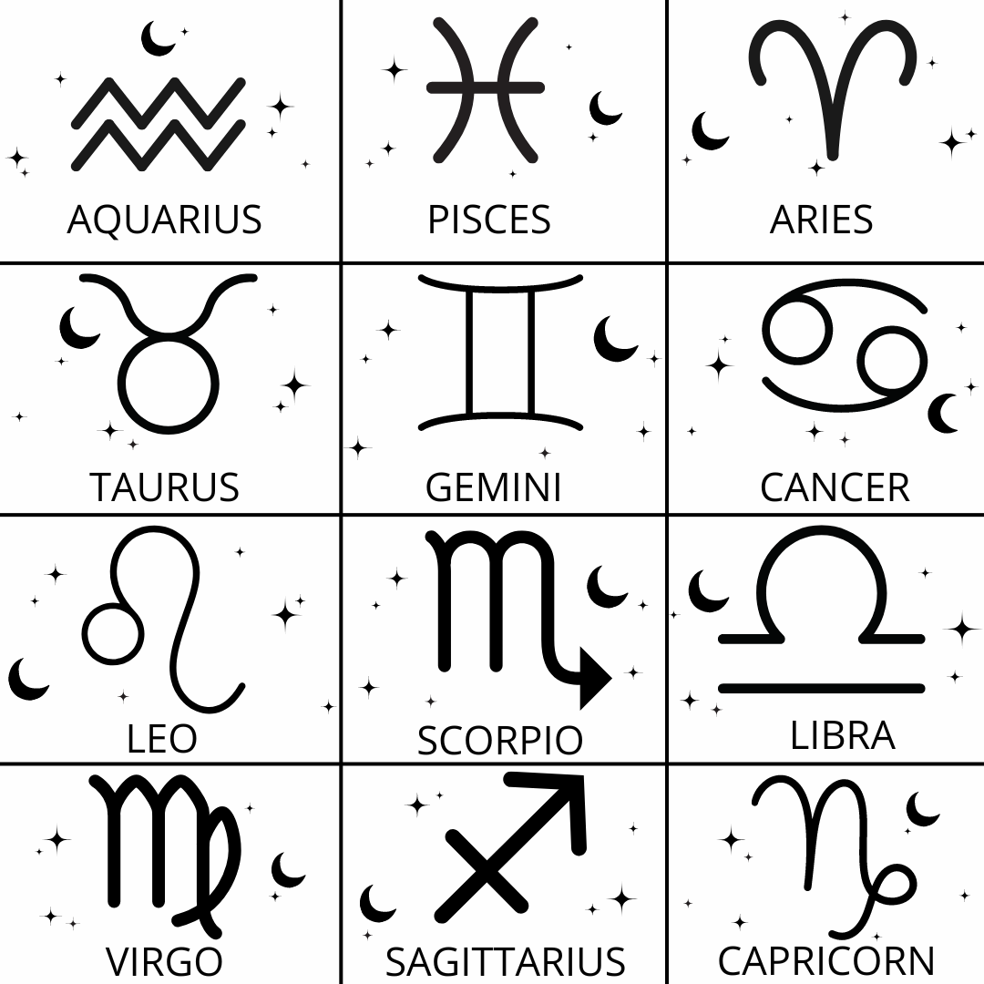 Rattan Name arch with Zodiac sign