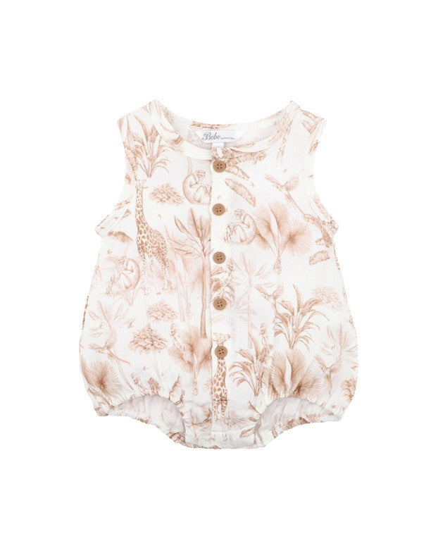 Quinn Safari Cotton Romper